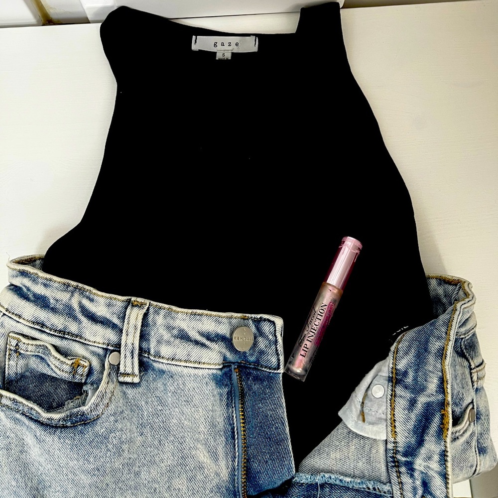 Gaze Black Bodysuit